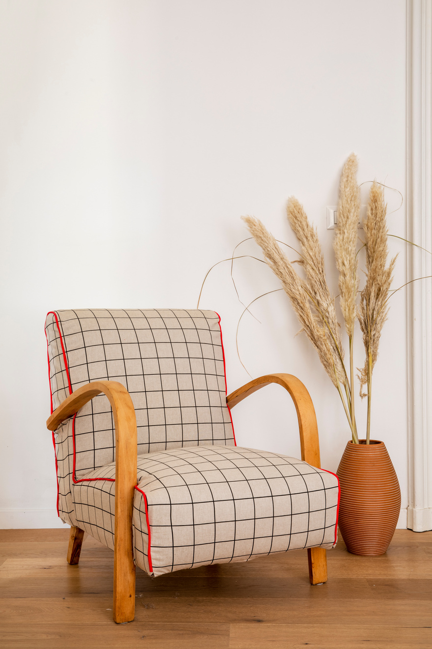 Modern Armchair with Decor